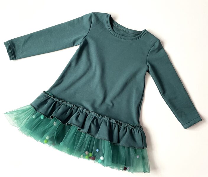 Jumper dress in dark green tone no. 2. Art. 80