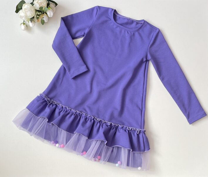 Jumper dress in violet tone No. 2 80.; 116. size