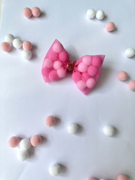 Ball bow in pink tones RR