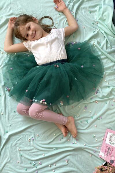 Green tulle skirt (size 74-122)